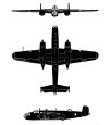 B-25 em três vistas